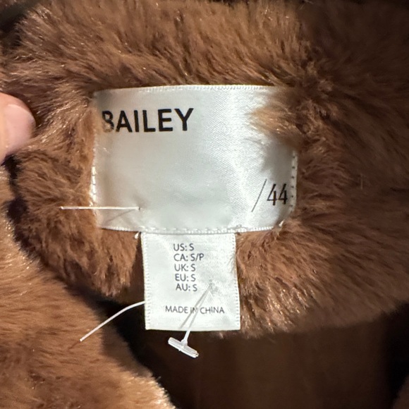 Bailey 44 Chocolate Faux Fur Bomber Jacket - Picture 2 of 4